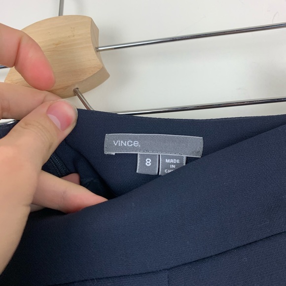 Vince Wool Leather Detailed Pleated Circle Skirt - Picture 4 of 5